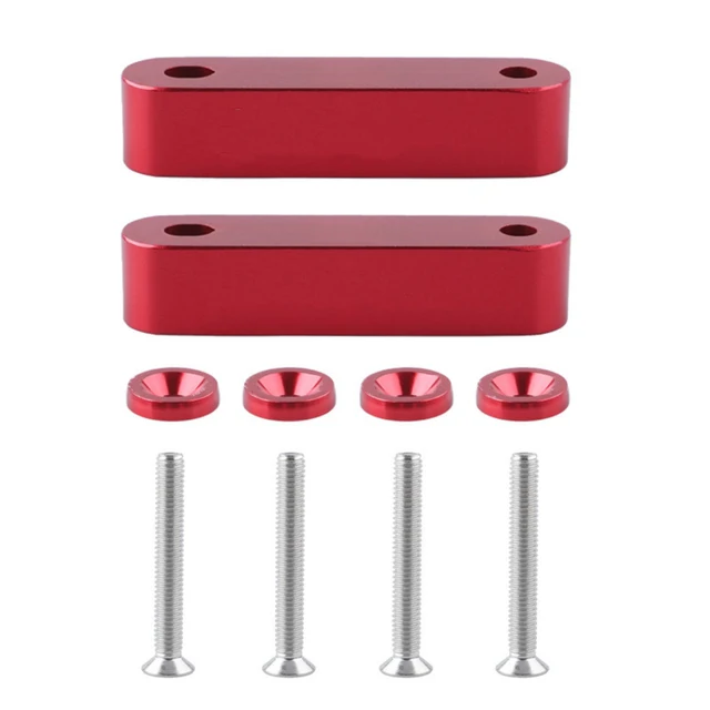 JDM Aluminum Hood Spacer Risers For Acura Integra Honda CRX Civic - Neo Blue Finish