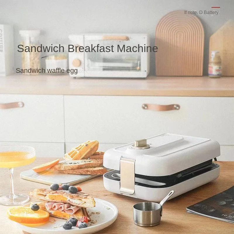 220V Breakfast Machine Bread Baking Pot Multifunctional Non-stick Sandwich Maker Toaster Waffle Maker 3