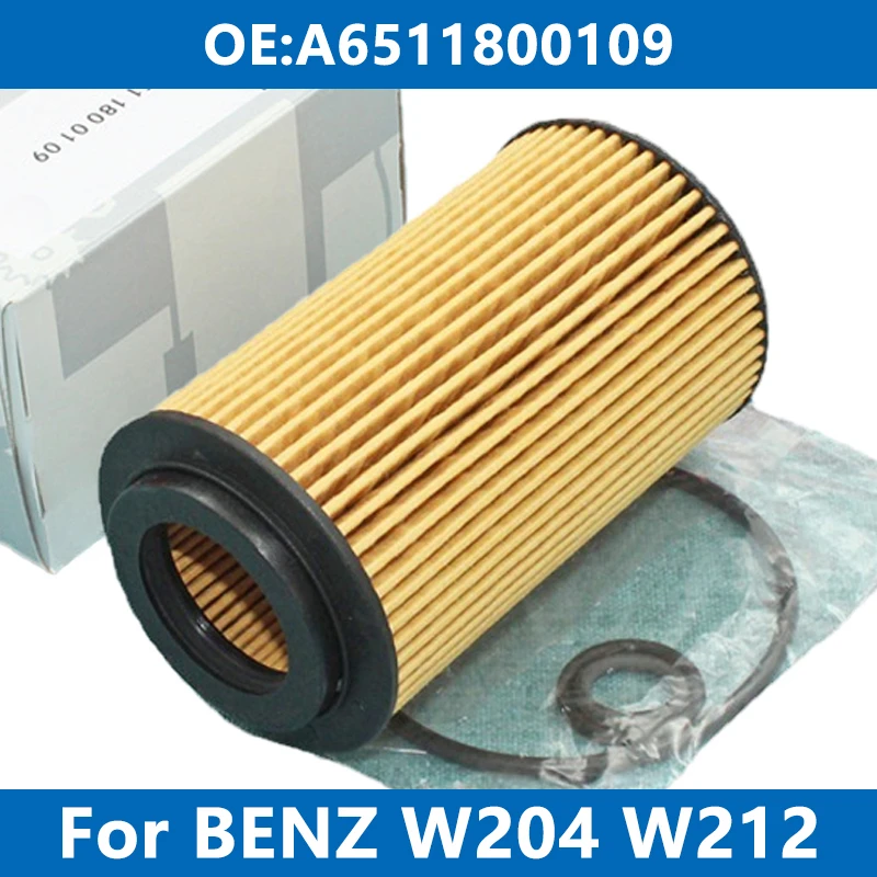 Car Oil Filter 1/6/10PCS Car Oil Filter A6511800109 For Mercedes Benz W204 W205 W212 A180 B200 C200 E220 E250 CDI CLA GLA GLC GLK OM651 Engine