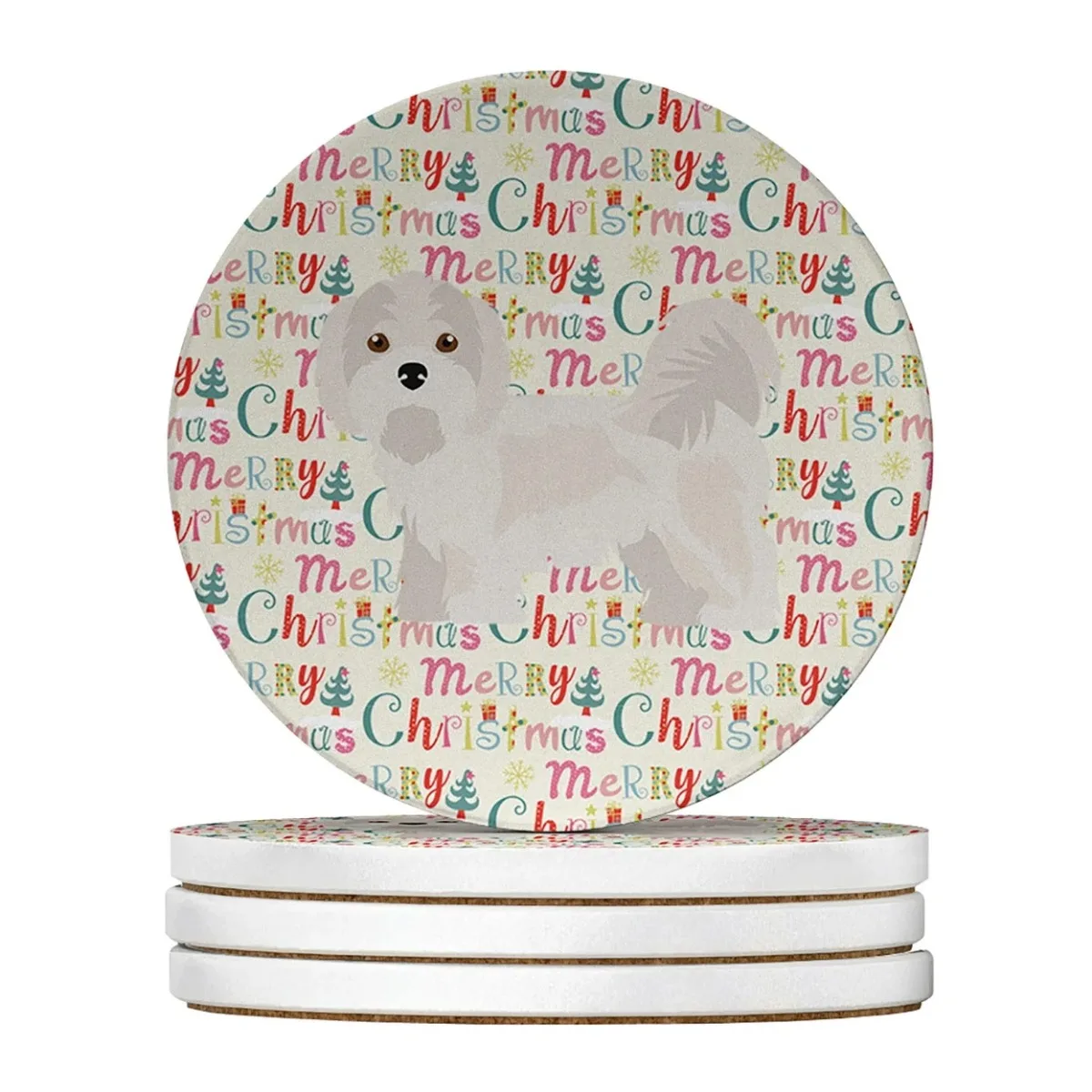 

Kyi-Leo Merry Christmas Large Sandstone Coasters Pack of 4 4 in x 4 in