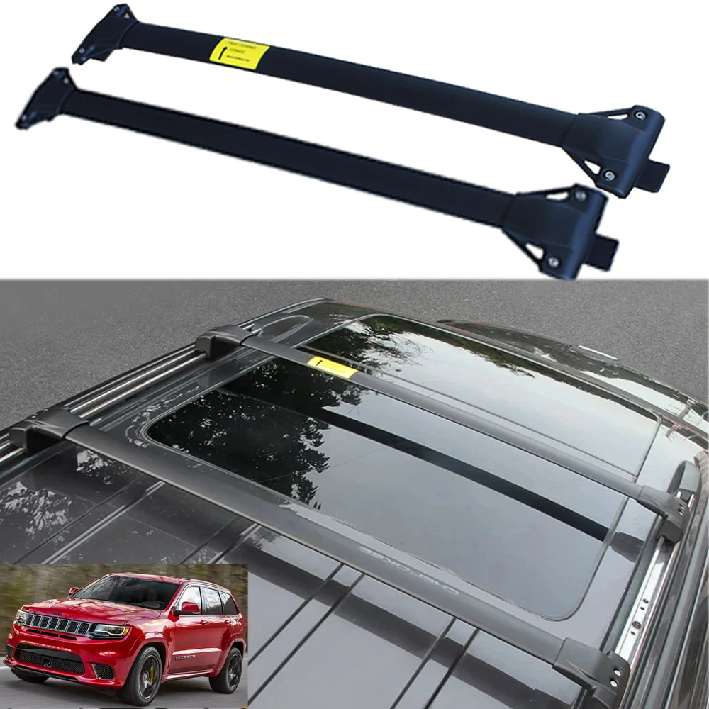 

2Pcs Fixed High Quality Stainless Steel Crossbar Cross Bar Rack Fit for Jeep Grand Cherokee 2011-2021