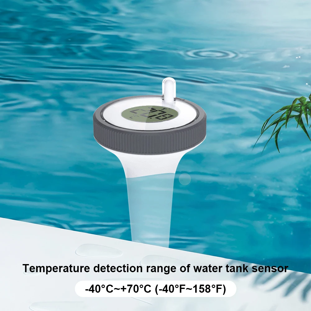 Wireless Floating Thermometer IPX8 Waterproof Water Temperature Thermometer Water Temp Gauge for Swimming Pool Bathtub Hot Tub