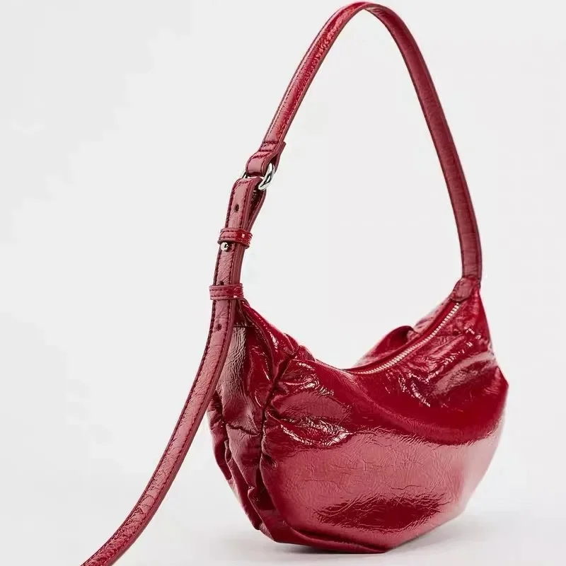 Modische Plissierte Damen-Schultertaschen PU-Cloud-Taschen Freizeit-Achseltasche Dumpling-Handtasche Damen-Handtaschen Bolsas