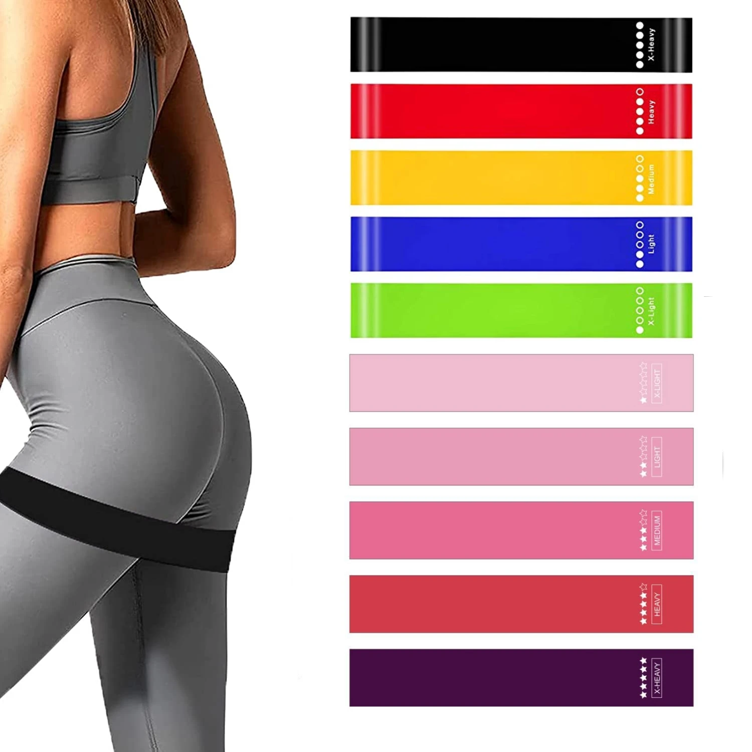 ResistanceBandsforLegsandButtocksDurableandNonSlipSoft