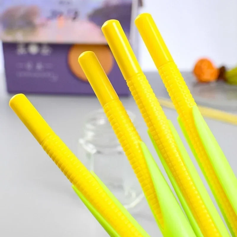 3Pcs Cute Corn Gel Pen Soft Rubber Corn Gel Pens Creative Gel Pens Stationery Materials Office School Supplies Stationery Gift