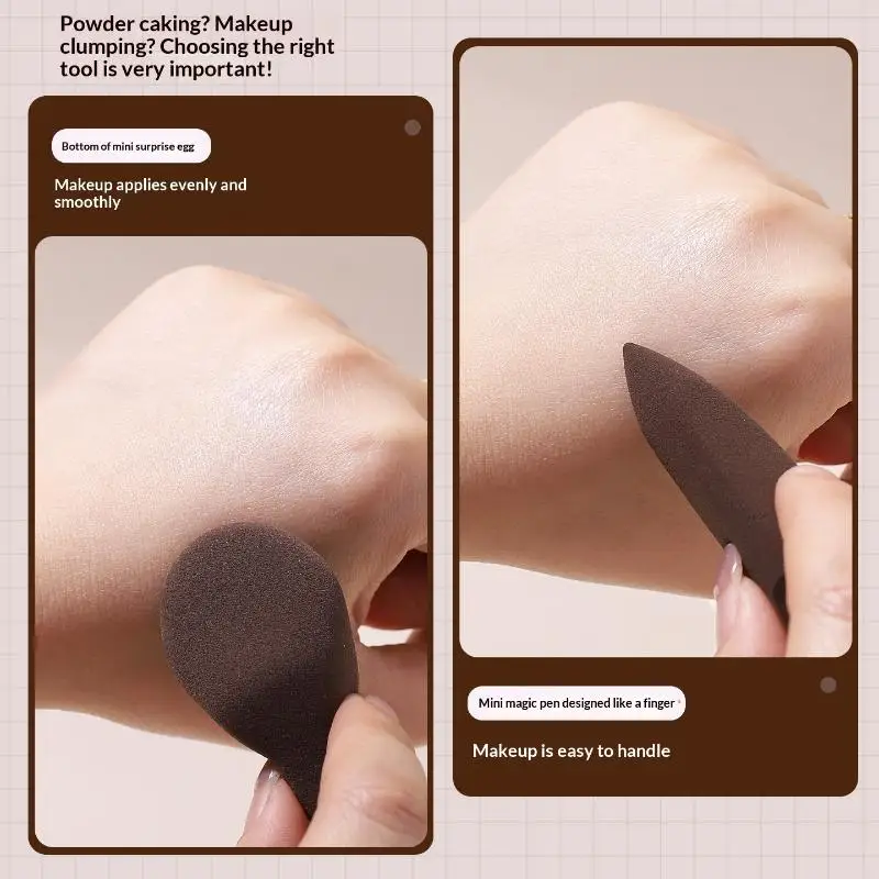 Spugne Dettagliate per il Trucco, Applicatori per Fondotinta in Polvere e Crema, Strumenti Cosmetici per Contorno e Illuminante - immagine 4