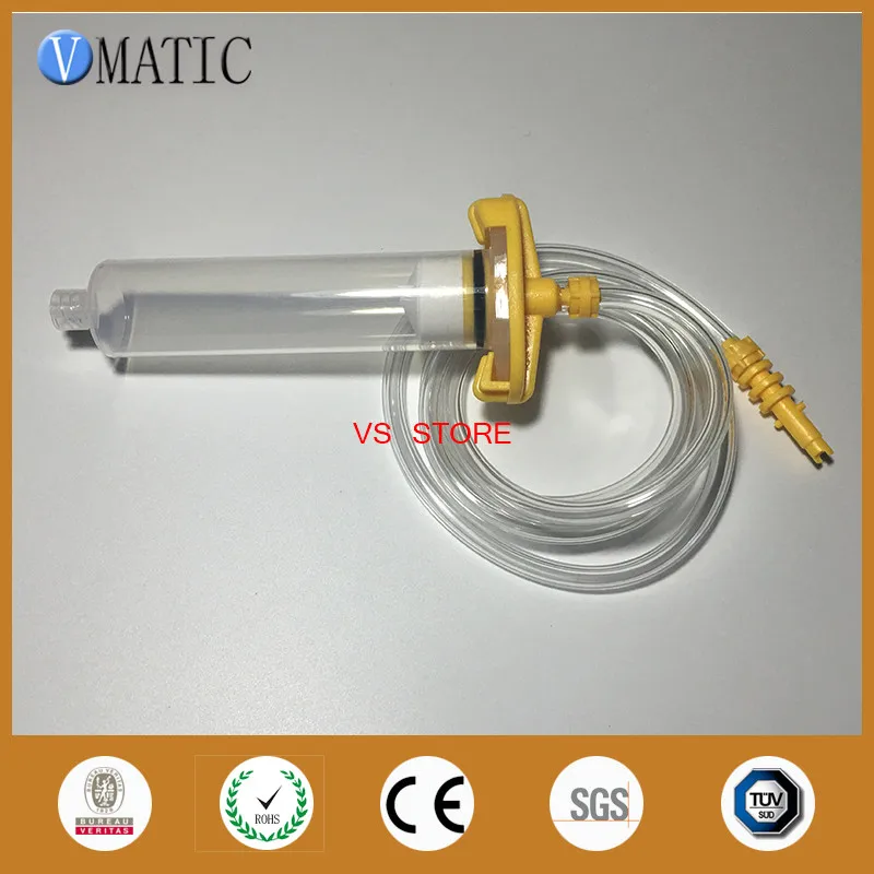 

Free Shipping Glue Dispensing Pneumatic Syringe Barrel 30cc 30ml With Barrel Valve Adapter
