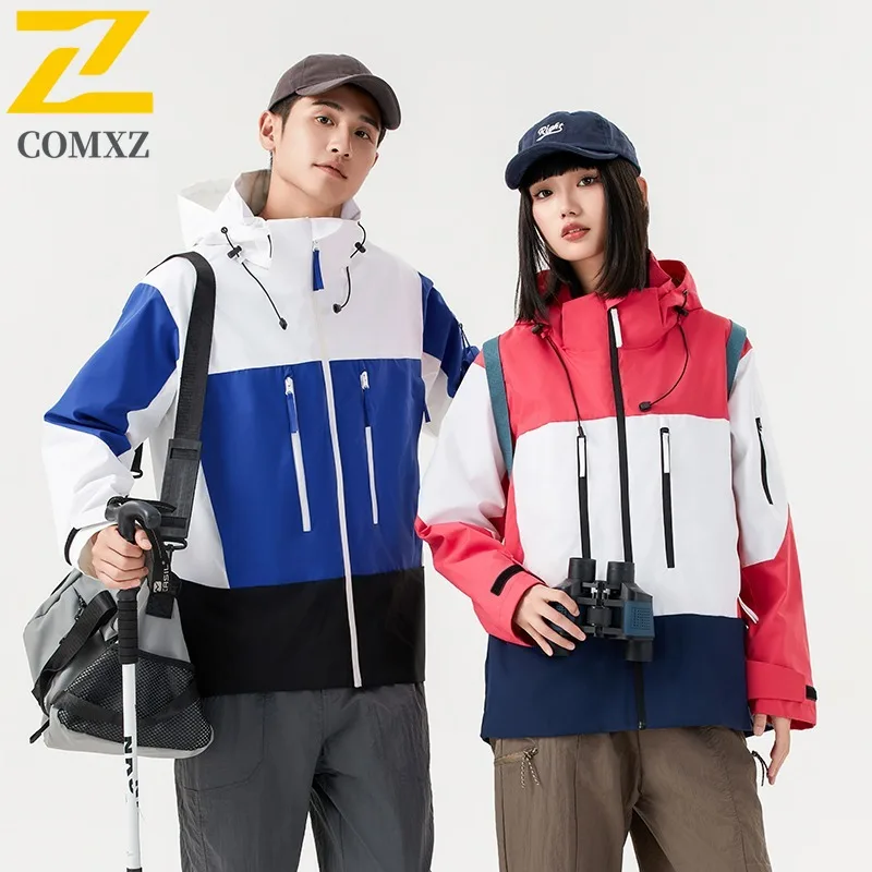 COMXZ Outdoor Skiing Jacket for Men Versatile Thickened Windproof Warm Parka Street Style Comfort Lightweight Winter Clothing