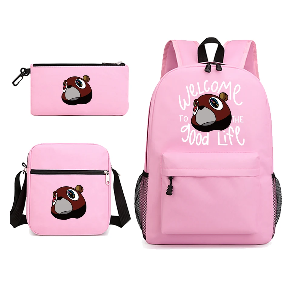 Sac à Dos Kanye West de Remise de Diplôme pour Homme et Femme Cartable  d'Étudiant, Trousse à Crayons, Ensemble de 3 Pièces - AliExpress, image size:960x960