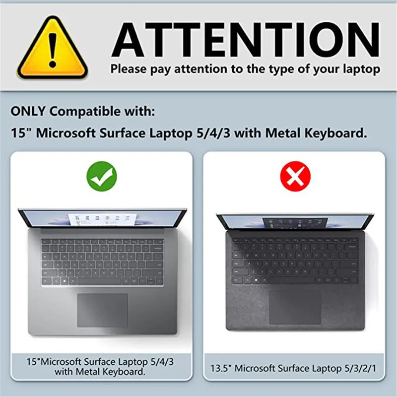 Capa Fosca para Laptop Microsoft Surface Capa Protetora de Casca Dura Modelo 1872 1873 1953 1979 15 Polegada 2023 Novo 2023 - Imagem 3