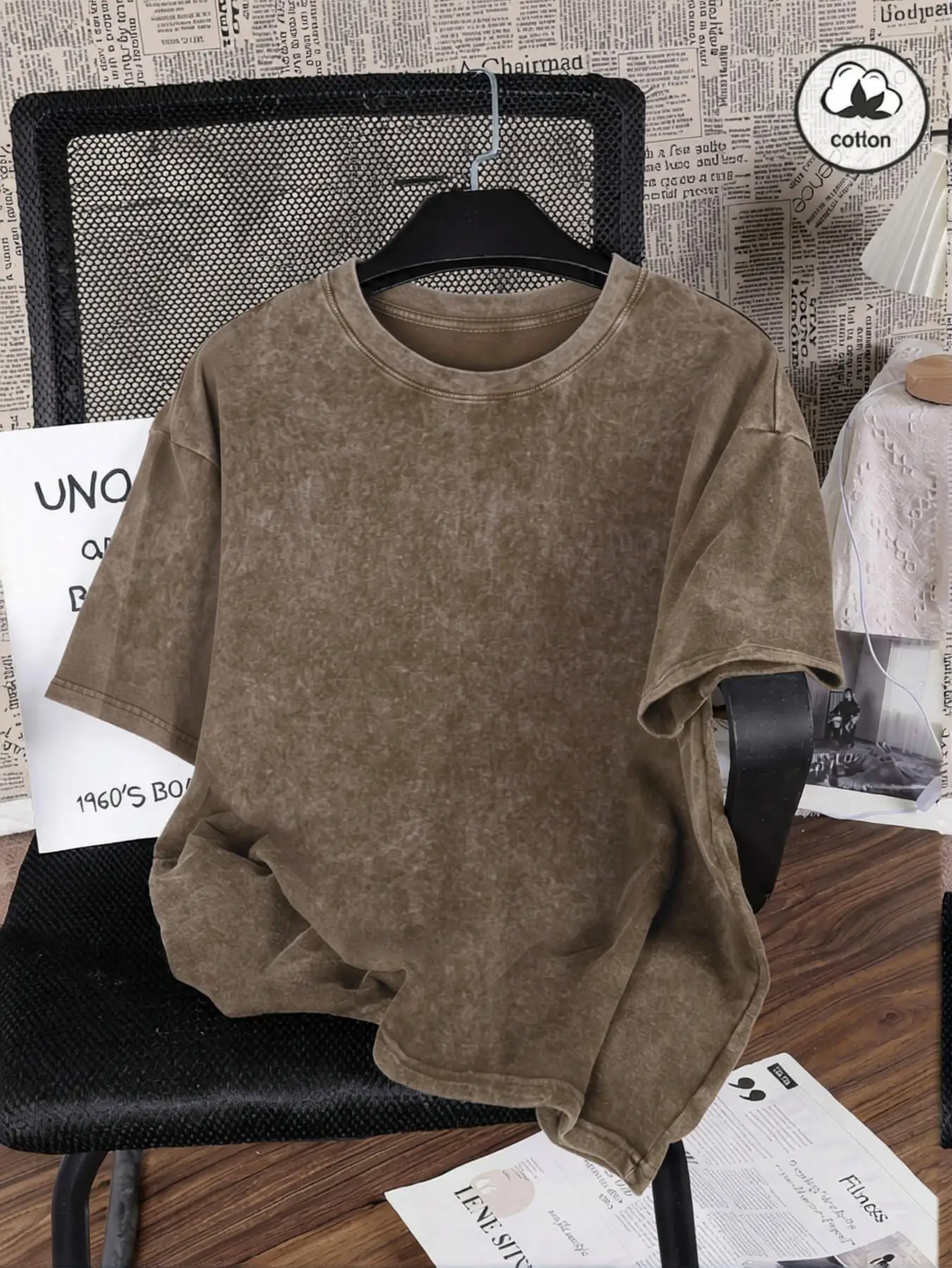 Unisex Vintage Washed Cotton Oversized T-Shirt