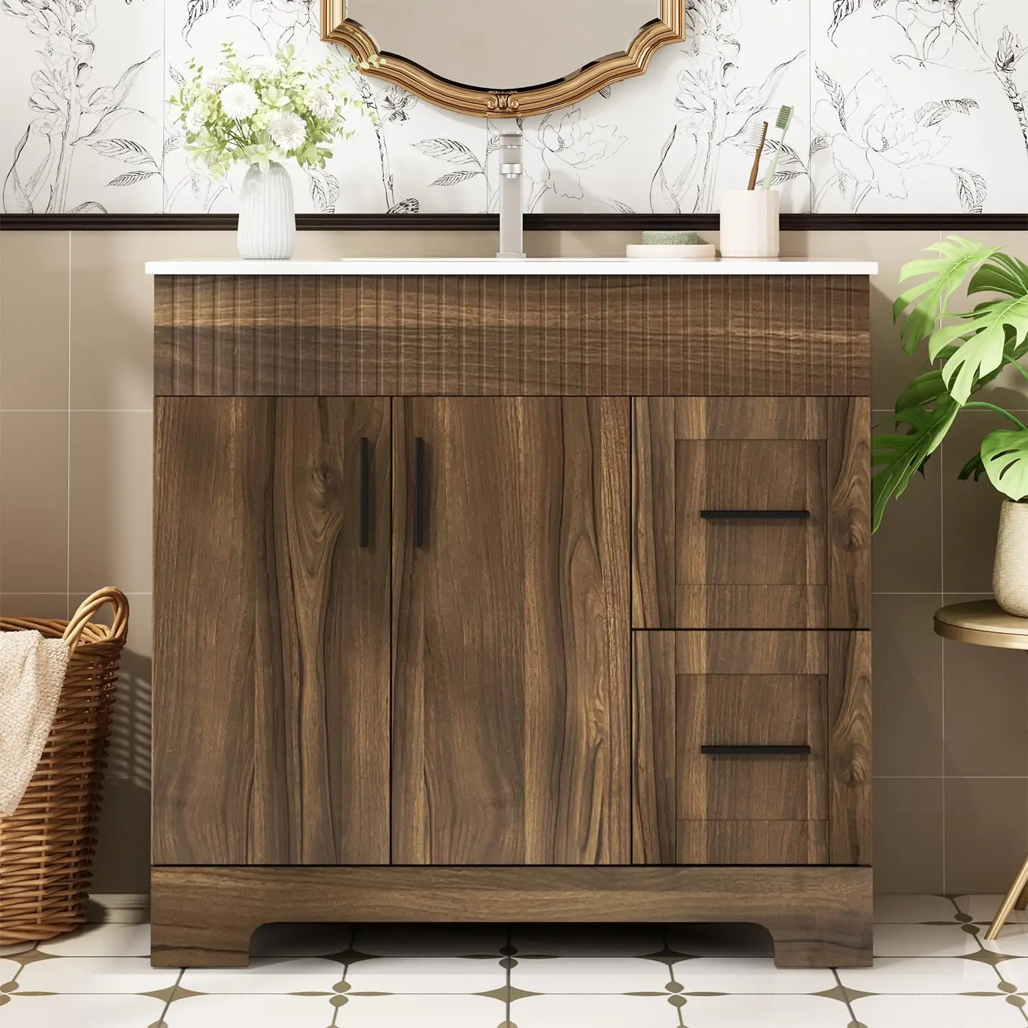 36" Wooden Vanity Cabinet 1
