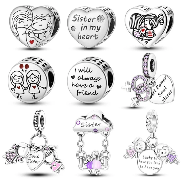Like a Sister To Me Bff Best Friends European Charm Spacer Dangling for  bracelet or Necklace