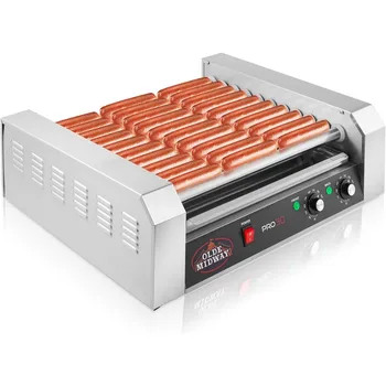 Electric 30 Hot Dog 11 Roller Grill Cooker Machine 1400-Watt - Commercial Grade 1