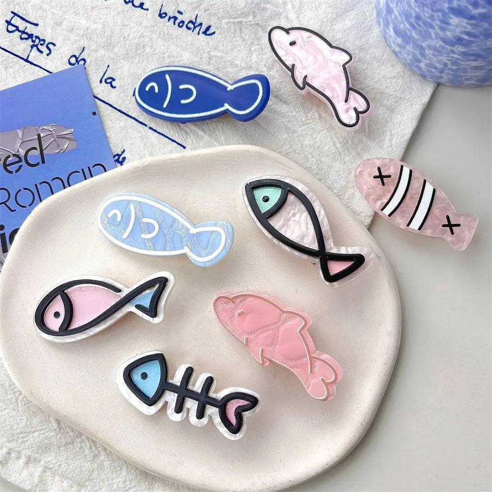 

Korean Cute Fish Bone Hair Clips Barrettes Sweet Hairpins Girls Mermaid Ornament Child Duckbill Clip Fashion Hair Accessories