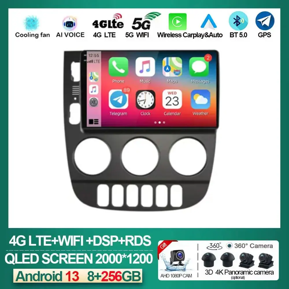 

Android 13 Car Radio VideoFor Mercedes Benz M-Class W163 ML 2003 - 2006 Carplay Multimedia Player Navigation GPS Smart DSP DVD