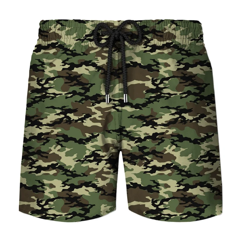 Classic Camouflage Board Shorts Men Fashion 3D Printed Camo Quick Dry Swimming Trunks Cool Ice Shorts Kids Summer Short Pants 4