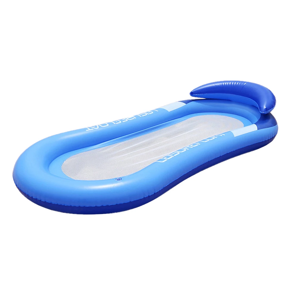 PVC Summer Water Hammock Inflatable Sleeping Cushion Air Bed with Pillow Design Water Fun Accessory Rafts Toys