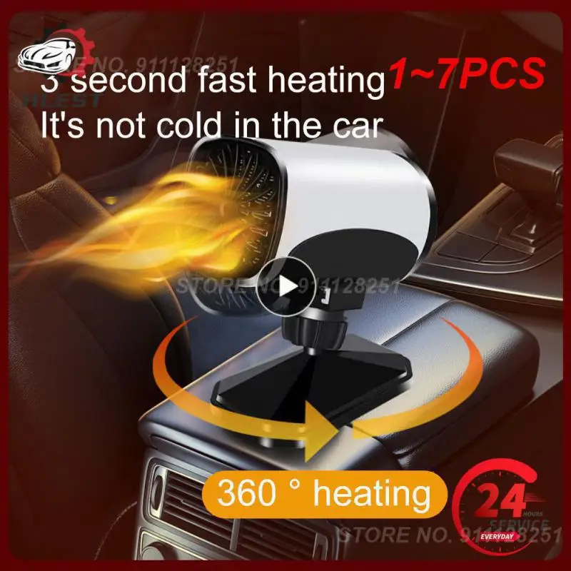 

1~7PCS Car Heater 12V/24V Portable Car Heaters with Heating and Cooling Modes for Auto Windscreen Fast Heating Fan Defrost