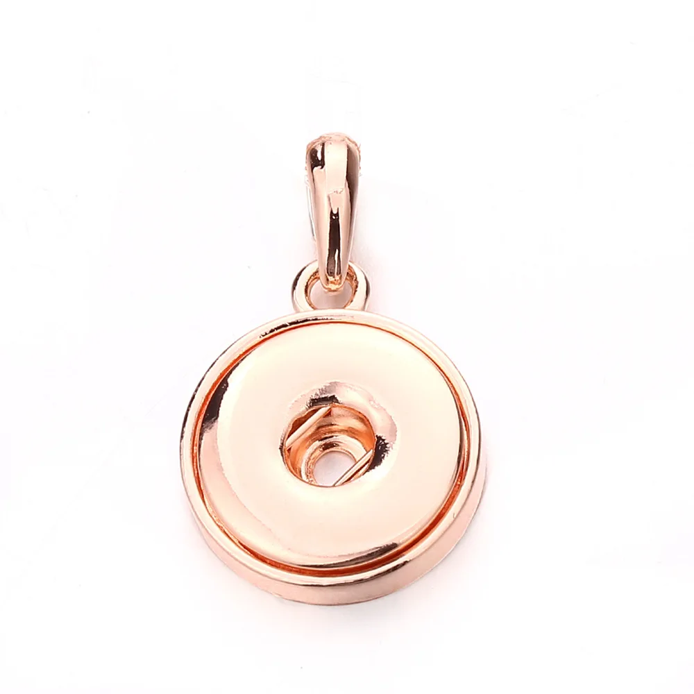 15pcs Simple Style Metal 3Colors Snap Button Necklaces Fit 18mm Snap Buttons Jewelry for Women Men