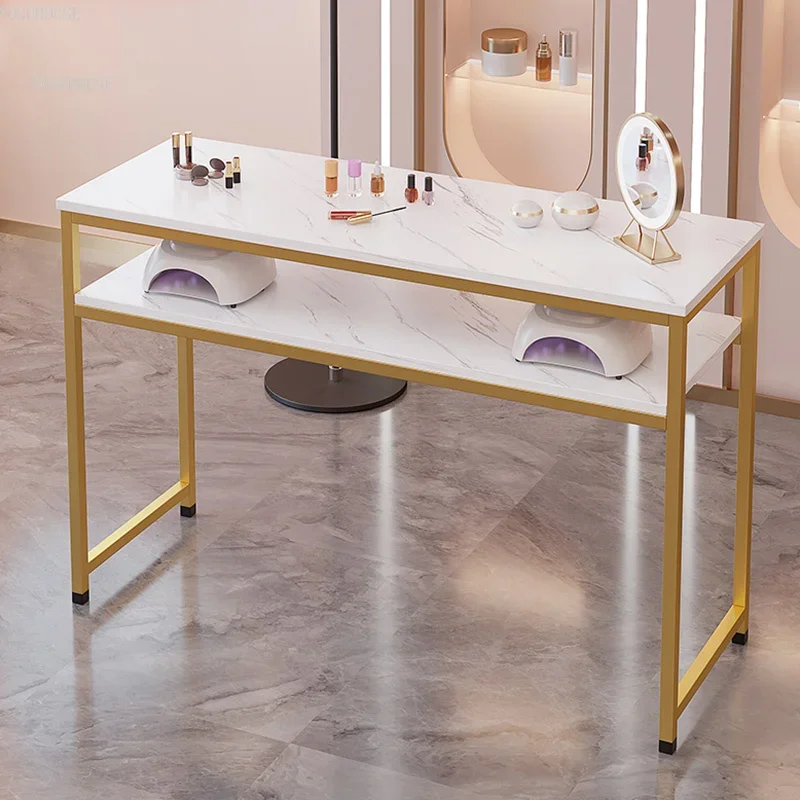 Nordic Single Nail Tables Modern Double Manicure Tables Set Light Luxury Designer Marble Nail Table Professional Manicure Table