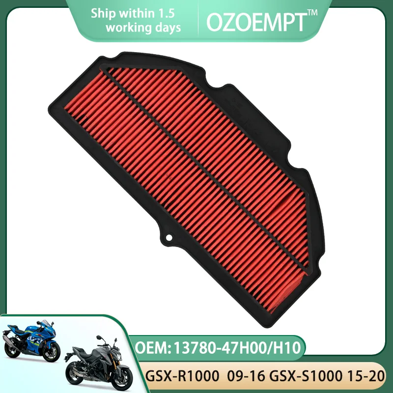 OZOEMPT  Motorcycle Air Filter Apply to GSX-R1000 09-16 GSX-S1000 15-20 OEM:13780-47H00 13780-47H10 motorcycle brake clutch levers for suzuki gsxr 1000 05 06 09 20 gsx s1000 f s abs 15 20 katana 2020 gsx r gsxs gsx r1000