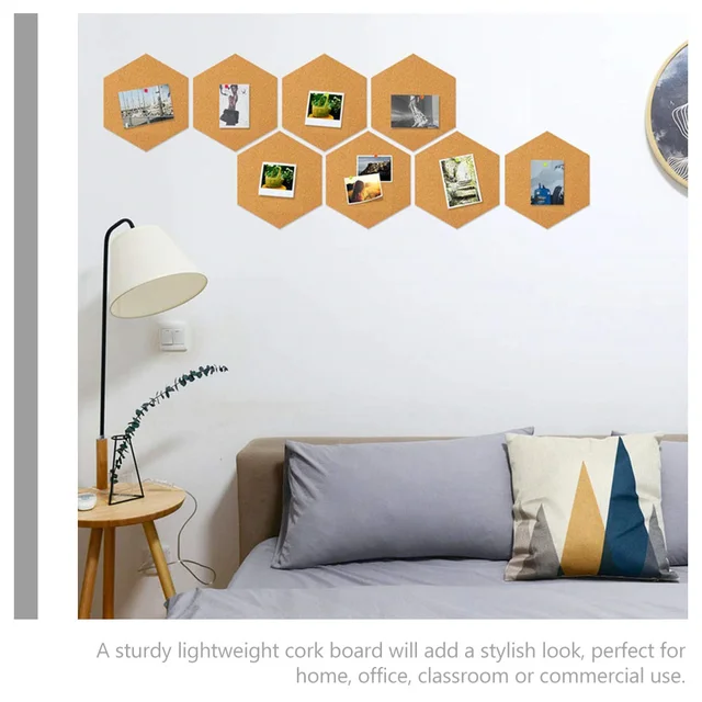 Hexagon Parafa Tábla Önálló Fa Keret A Faldekorációhoz Memo Levers Üzenetek És Még Sok Más - Image 4