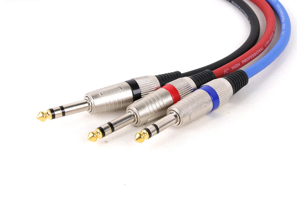 1/4 Zoll TS/TRS-Instrumentenkabel, rechtwinklig auf gerade 6,35 mm/6,5 mm männliche Mono-/Stereo-Audioleitung für E-Gitarre, Bass, Tastatur – Detail 14