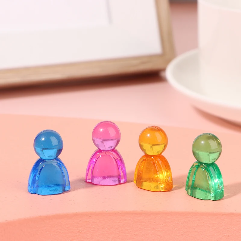 20Pcs 24*16*12mm 게임 마커 아크릴 인터랙트 게임 보드 게임 카드 액세서리에 대한 다채로운 휴머노이드 체스 조각