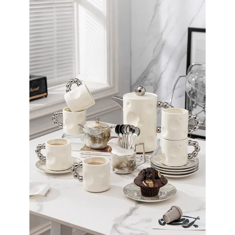 

Light luxury coffee cups and saucers British afternoon tea tea set European high-end household high-end ceramic water cup set