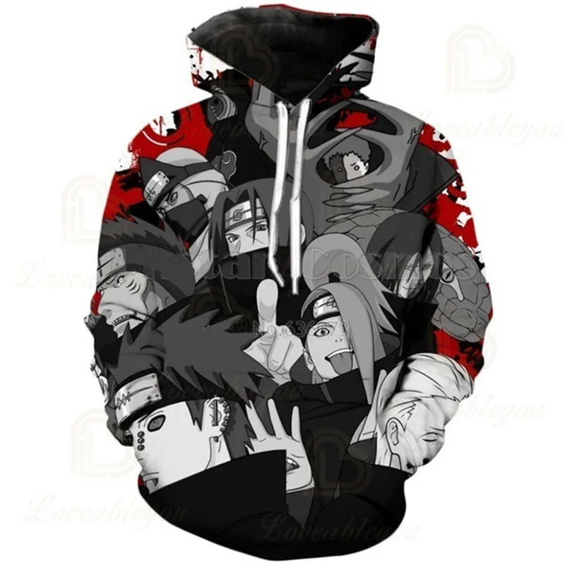 Anime Naruto Männer/frauen 3D Hoodies Sweatshirt Mode Sasuke Kakashi  Cartoon Casual Harajuku Hoody Herbst Dünne Mantel Streetwear - AliExpress