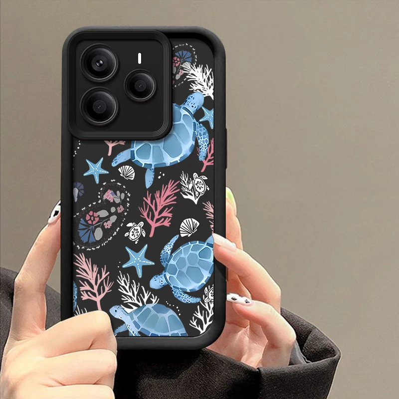 Coral Sea Turtle Whale Shockproof Silicone Soft Phone Cover