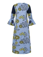 Plus Size VONDA Bohemian Vestidos Women Casual Flared Long Sleeve Maxi Dress Round Neck Loose Print Sundress Ruffles Long Robes - Image 5