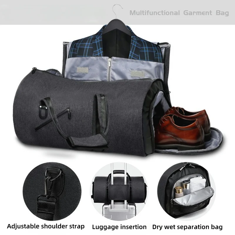 Suit Bag Multifunctional Travel Bag Portable Men's and Women's Suit Bag, Independent Storage for Business Travel Bag