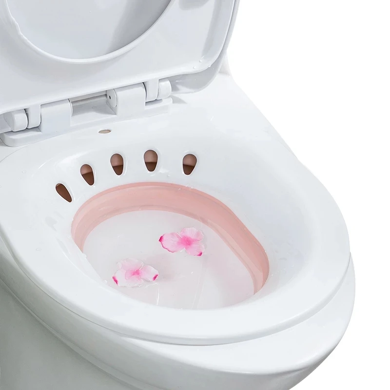 Donna wc pieghevole Bidet bagno dopo il parto sedile del water autopulente  irrigatore dell'anca perineo ammollo vasca da bagno trattamento emorroidi