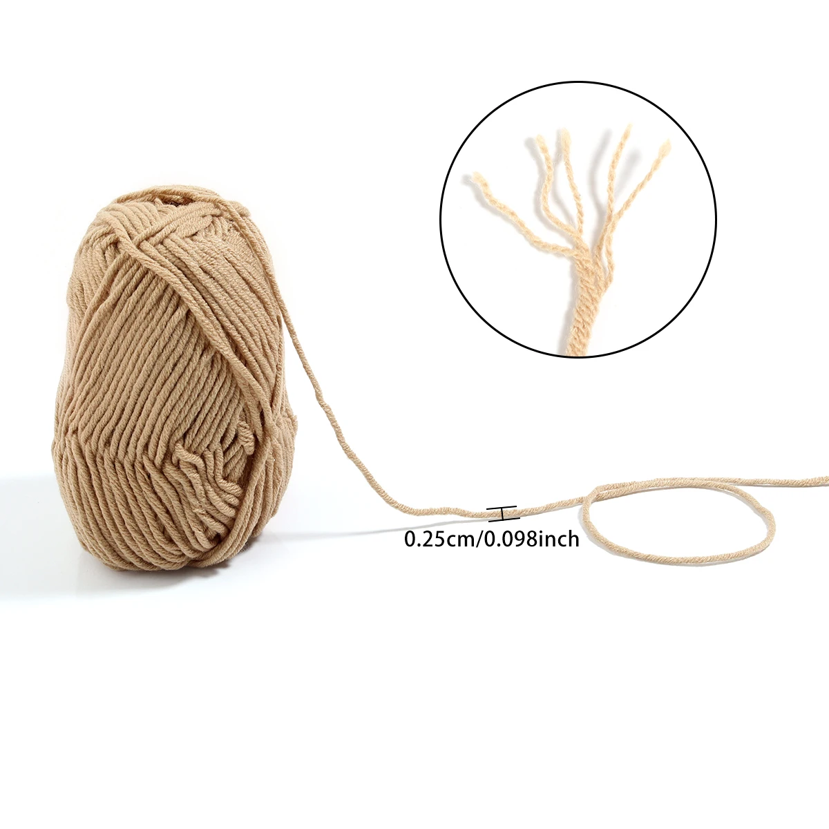 2.5mm Colorful Soft Milk Cotton Yarn For Hand Knitting Crochet Woven Handbag Sweater Thick Wool Threads DIY Crafts Shoes Scarves 6
