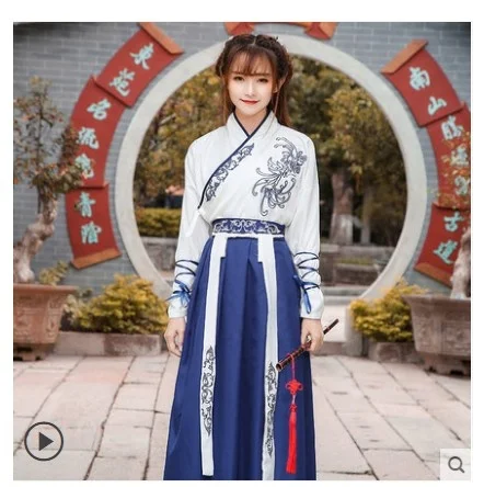 Oriental lady's hanfu Chinese style traditional costume blouse cardigan samurai cosplay costume Japanese and Korean robe dress