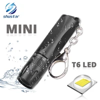 Minilinterna LED superbrillante, lámpara T6, resistente al agua, funciona con pilas AA, adecuada para uso en exteriores