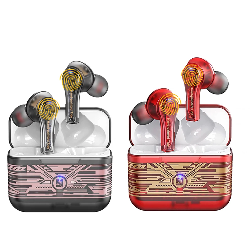 

TS-200 TWS Беспроводные Bluetooth 5,0 наушники с зарядным устройством, наушники с контролем контактов, игровая гарнитура, спортивные наушники