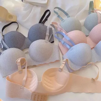 Fashion Seamless Half Cup Cloud Nude Underwear Women Small Breast Gathering Support Anti-Sagging Soft Wireless Bra