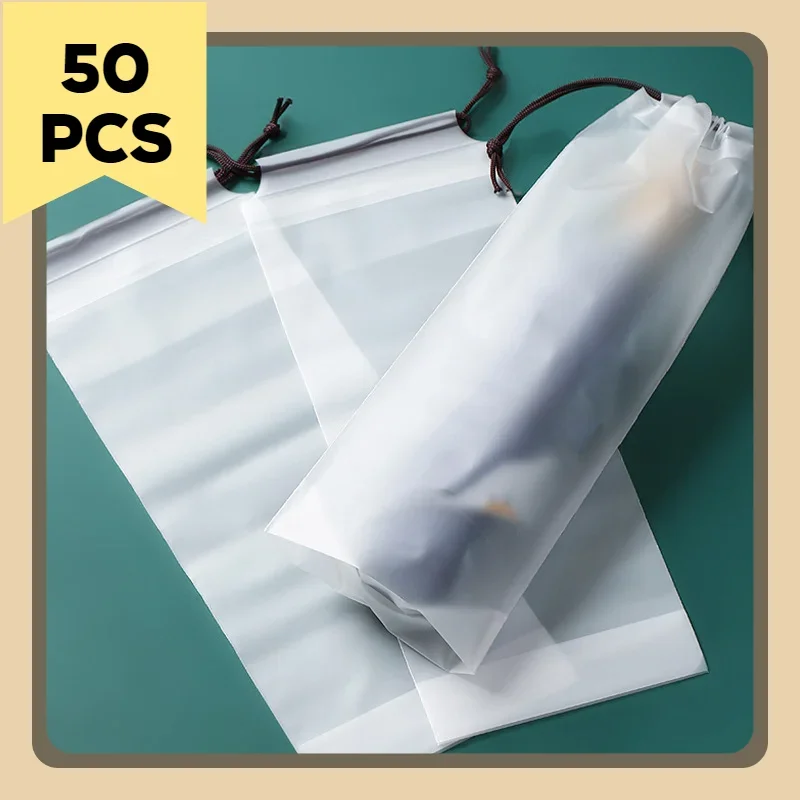 Umbrella Cover Umbrella Storage Bag Waterproof Plastic Bag Clear Umbrella Storage Bag Reusable Portable Travel Umbrella Drawstring Storage Cover Home Organizer