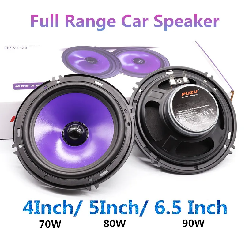 2pcs 4/5/6.5 Inch Full Range Frequency Car Speakers 70W 80W 90W Heavy Mid-bass Ultra-thin Modified Loudspeaker Non-destructive car subwoofer speakers