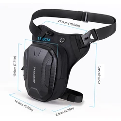 Vintage Outdoor Sports Thigh Belt Crossbody Bag with Large Capacity (Black)