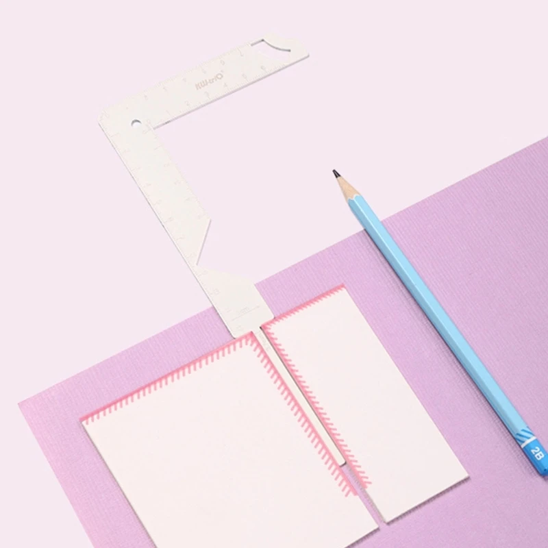 Creating Book Covers 5-in-1 Metal Bookbinding Cover Tool Ruler for Making Book Cover Stainless Steel Guide
