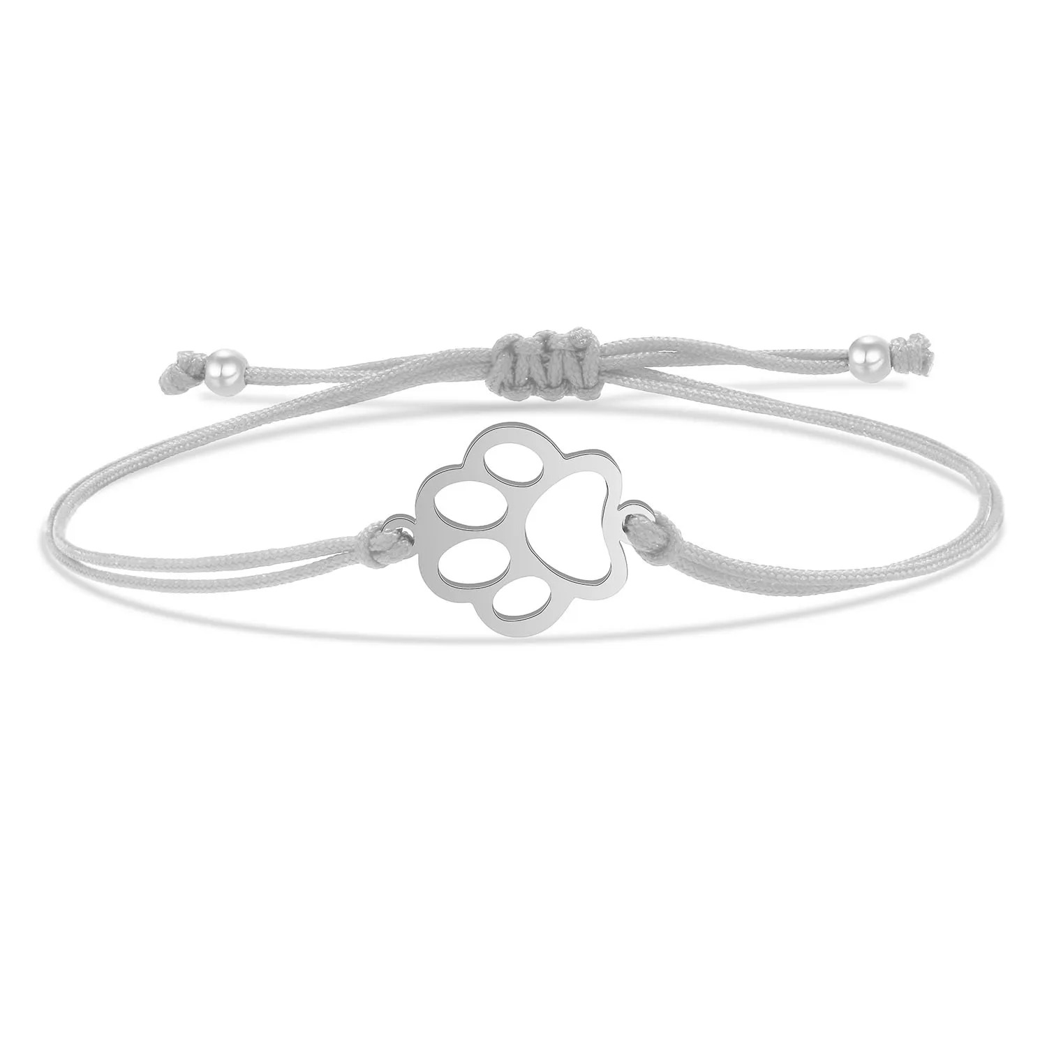 Gold-plated Stainless Steel Delicate Polishing Animal Paw Print Charm Bracelet Women Girl Fashion Red String Jewelry - PeticaDeals