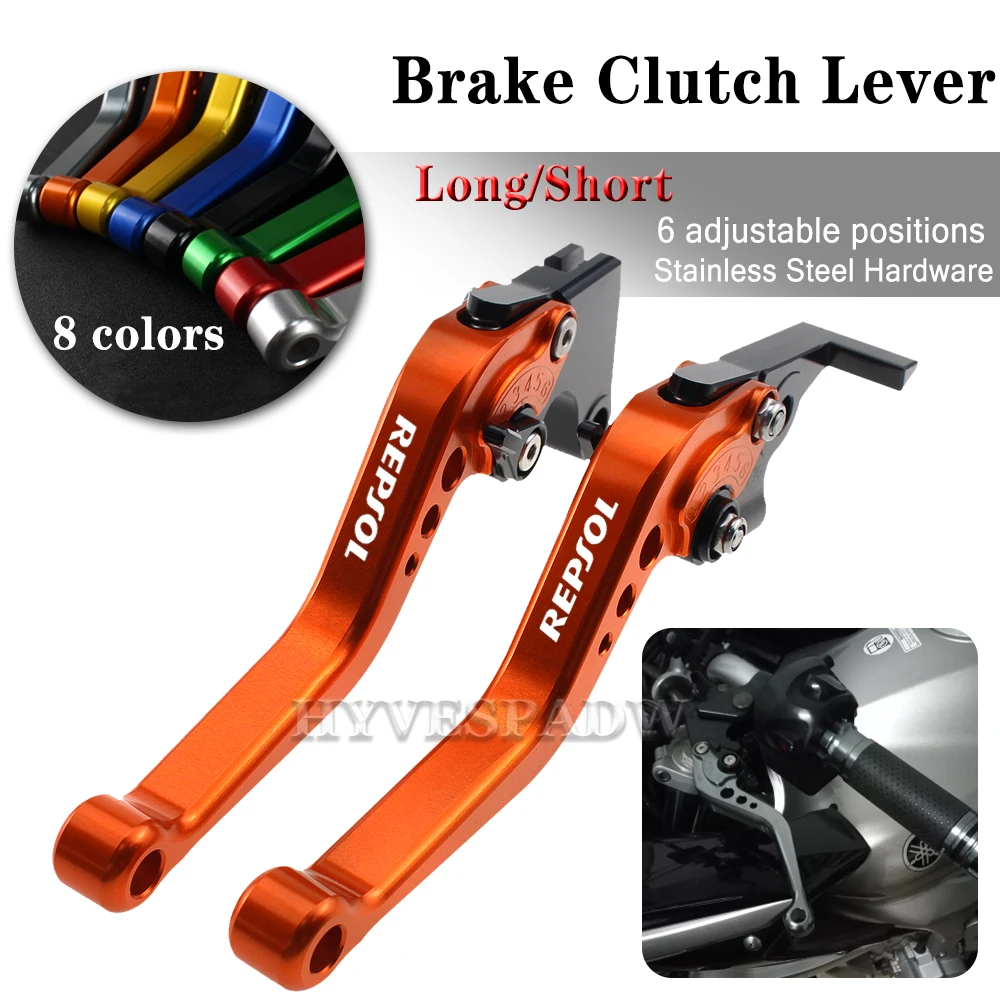 

For HONDA CB600F 2007-2013 CBR600F 11-13 Motorcycle Adjustable Handles Lever Long / Short Brake Clutch Levers logo REPSOL