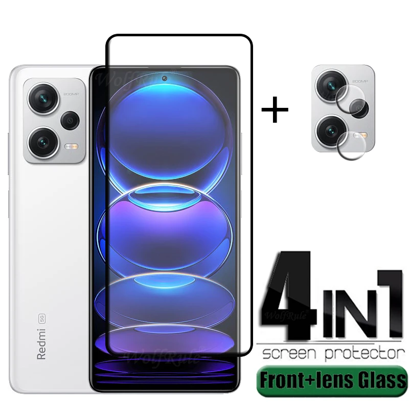 4-In-1 Per Redmi Note 12 Pro Plus Glass Xiaomi Redmi Note 12 Pro Plus Full 9H Screen Protector Redmi Note 12 Pro Plus Lens Glass