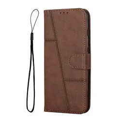 Elegant Leather Flip Wallet Phone Cover with Magnetic Stand Feature for Realme 9 5G EU (Brown)