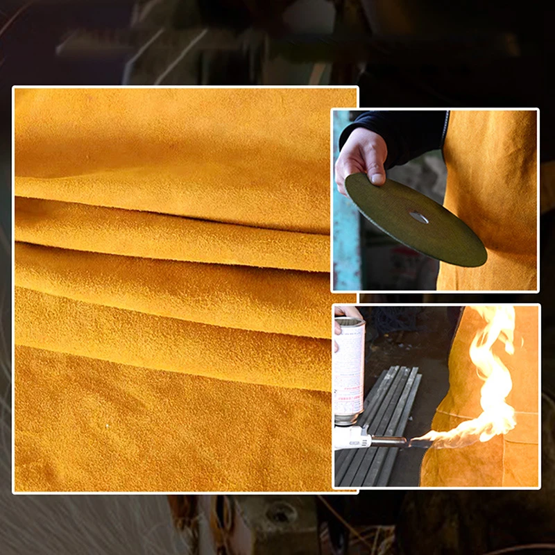 Cow Leather Aprons Welding Heat Insulation Protection Welders Blacksmith 93x64cm High Temperature Apron Anti-scalding Apron welding apron
