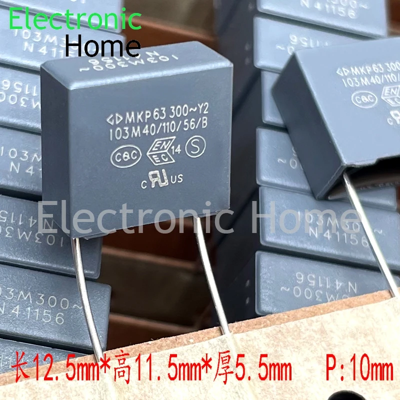 50PCS/LOT Xiamen Farah MKP 10nf 0.01uf 103 300v Y2 1000v 1kv capacitor C43Q1103 12.5x11.5x5.5mm P10MM